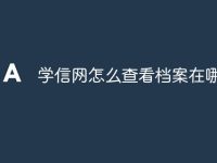 学信网怎么查看档案在哪-路由网