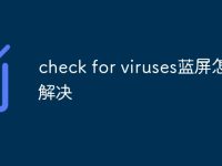 check for viruses蓝屏怎么解决-路由网