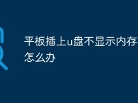 平板插上u盘不显示内存不足怎么办-路由网