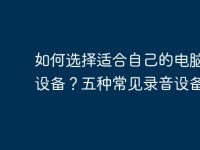 如何选择适合自己的电脑录音设备?五种常见录音设备对比-路由网
