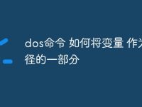 dos命令 如何将变量 作为路径的一部分-路由网