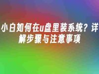 小白如何在u盘里装系统?详解步骤与注意事项-路由网