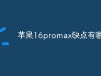 苹果16promax缺点有哪些-路由网