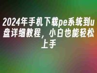 2024年手机下载pe系统到u盘详细教程,小白也能轻松上手-路由网