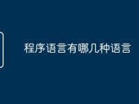 程序语言有哪几种语言-路由网