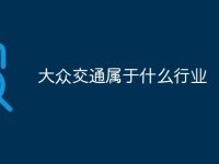 大众交通属于什么行业-路由网