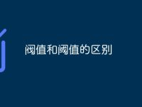 阀值和阈值的区别-路由网