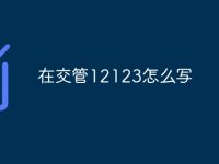 在交管12123怎么写-路由网