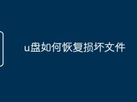 u盘如何恢复损坏文件-路由网
