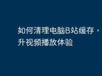 如何清理电脑B站缓存，以提升视频播放体验-路由网