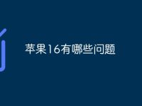 苹果16有哪些问题-路由网