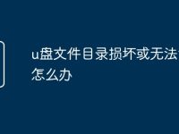 u盘文件目录损坏或无法读取怎么办-路由网