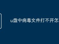 u盘中病毒文件打不开怎么办-路由网