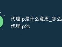 代理ip是什么意思_怎么建立代理ip池-路由网