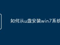 如何从u盘安装win7系统-路由网