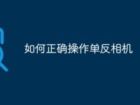 如何正确操作单反相机-路由网