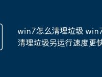 win7怎么清理垃圾 win7怎么清理垃圾另运行速度更快-路由网