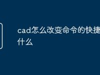 cad怎么改变命令的快捷键是什么-路由网