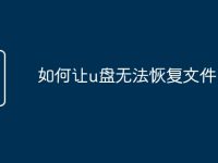如何让u盘无法恢复文件-路由网