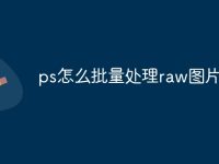 ps怎么批量处理raw图片-路由网