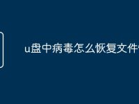 u盘中病毒怎么恢复文件恢复-路由网