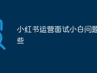 小红书运营面试小白问题有哪些-路由网