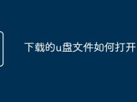 下载的u盘文件如何打开-路由网