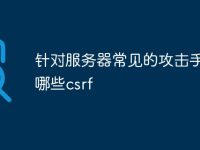 针对服务器常见的攻击手段有哪些csrf-路由网
