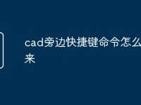 cad旁边快捷键命令怎么弄出来-路由网