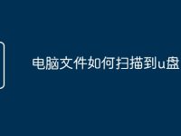 电脑文件如何扫描到u盘-路由网
