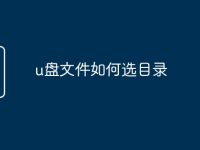 u盘文件如何选目录-路由网