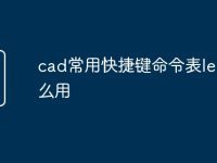 cad常用快捷键命令表len怎么用-路由网