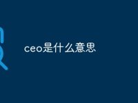 ceo是什么意思-路由网