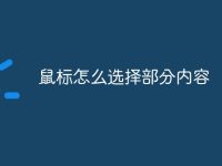 鼠标怎么选择部分内容-路由网