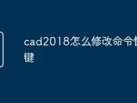 cad2018怎么修改命令快捷键-路由网