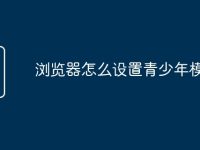 浏览器怎么设置青少年模式-路由网