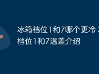 冰箱档位1和7哪个更冷 冰箱档位1和7温差介绍-路由网
