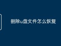 删除u盘文件怎么恢复-路由网