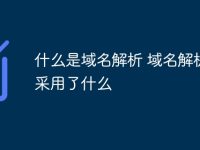 什么是域名解析 域名解析中采用了什么-路由网