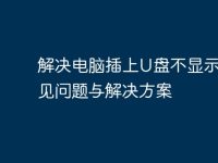解决电脑插上U盘不显示的常见问题与解决方案-路由网
