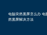 电脑突然黑屏怎么办 电脑突然黑屏解决方法-路由网