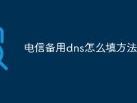 电信备用dns怎么填方法介绍-路由网