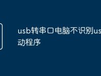 usb转串口电脑不识别usb驱动程序-路由网