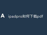ipadpro如何下载pdf-路由网