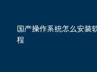 国产操作系统怎么安装软件教程-路由网