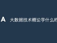大数据技术概论学什么的-路由网