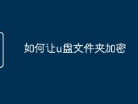 如何让u盘文件夹加密-路由网