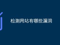 检测网站有哪些漏洞-路由网