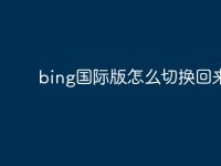 bing国际版怎么切换回来-路由网