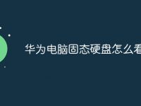 华为电脑固态硬盘怎么看-路由网